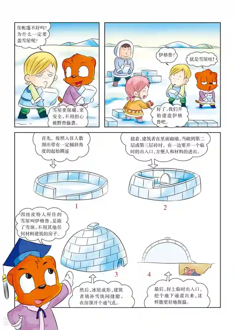 虹猫蓝兔漫画科学探险之阿拉斯加历险记第8话 住进了伊格鲁