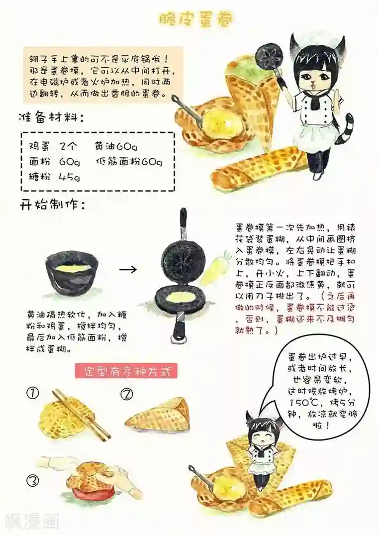 翎子的吃货部落第16话 脆皮蛋卷