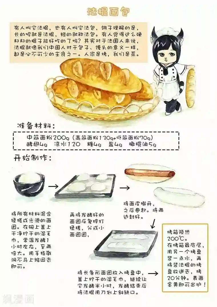 翎子的吃货部落第22话 法棍面包