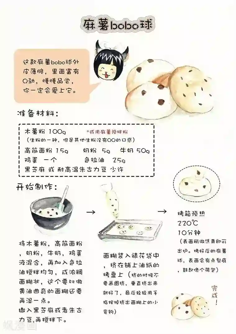 翎子的吃货部落第44话 麻薯bobo球