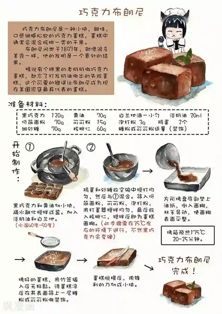 翎子的吃货部落第78话 巧克力布朗尼