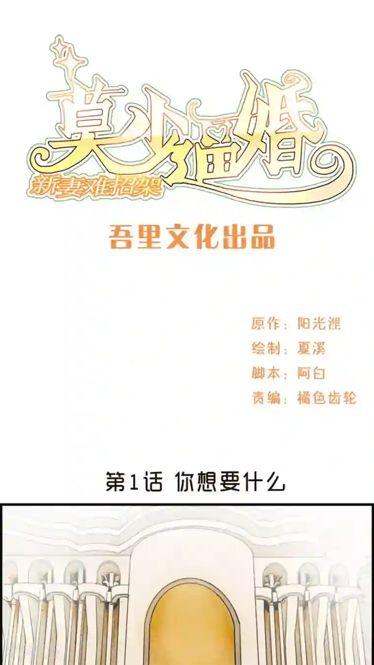 莫少逼婚，新妻难招架第1话 你想要什么