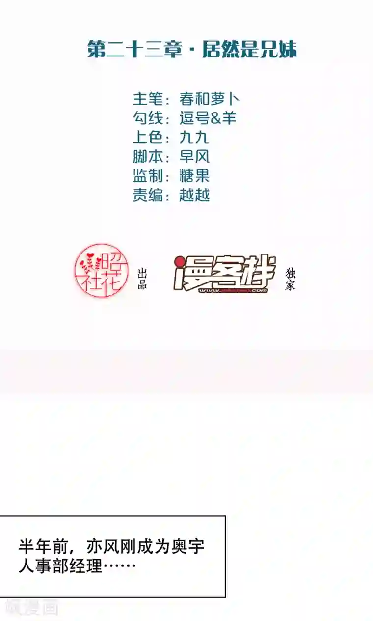 老板未婚夫第23话 居然是兄妹