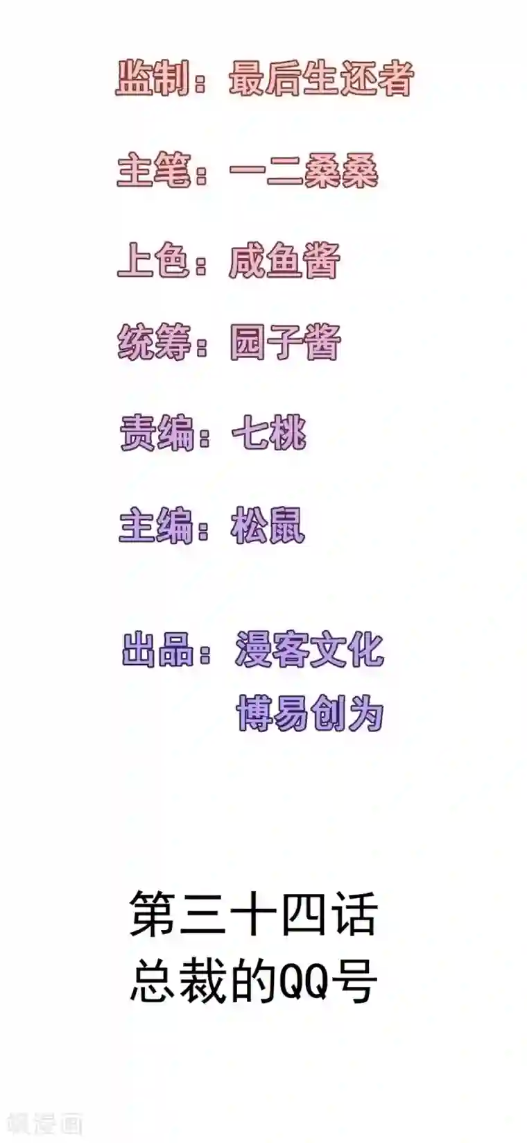 合租蜜籍，总裁宠上门第34话 总裁的QQ号