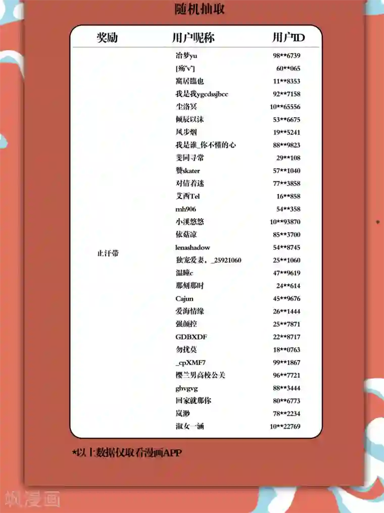 寻找范大滑活动开奖名单