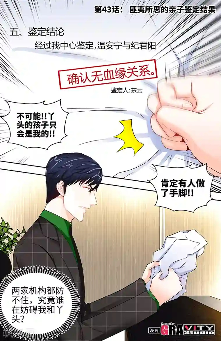 甜心宝贝休想逃第43话 匪夷所思的亲子鉴定结果