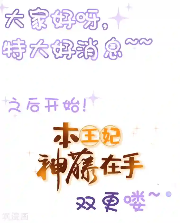 本王妃神藤在手公告 双更公告