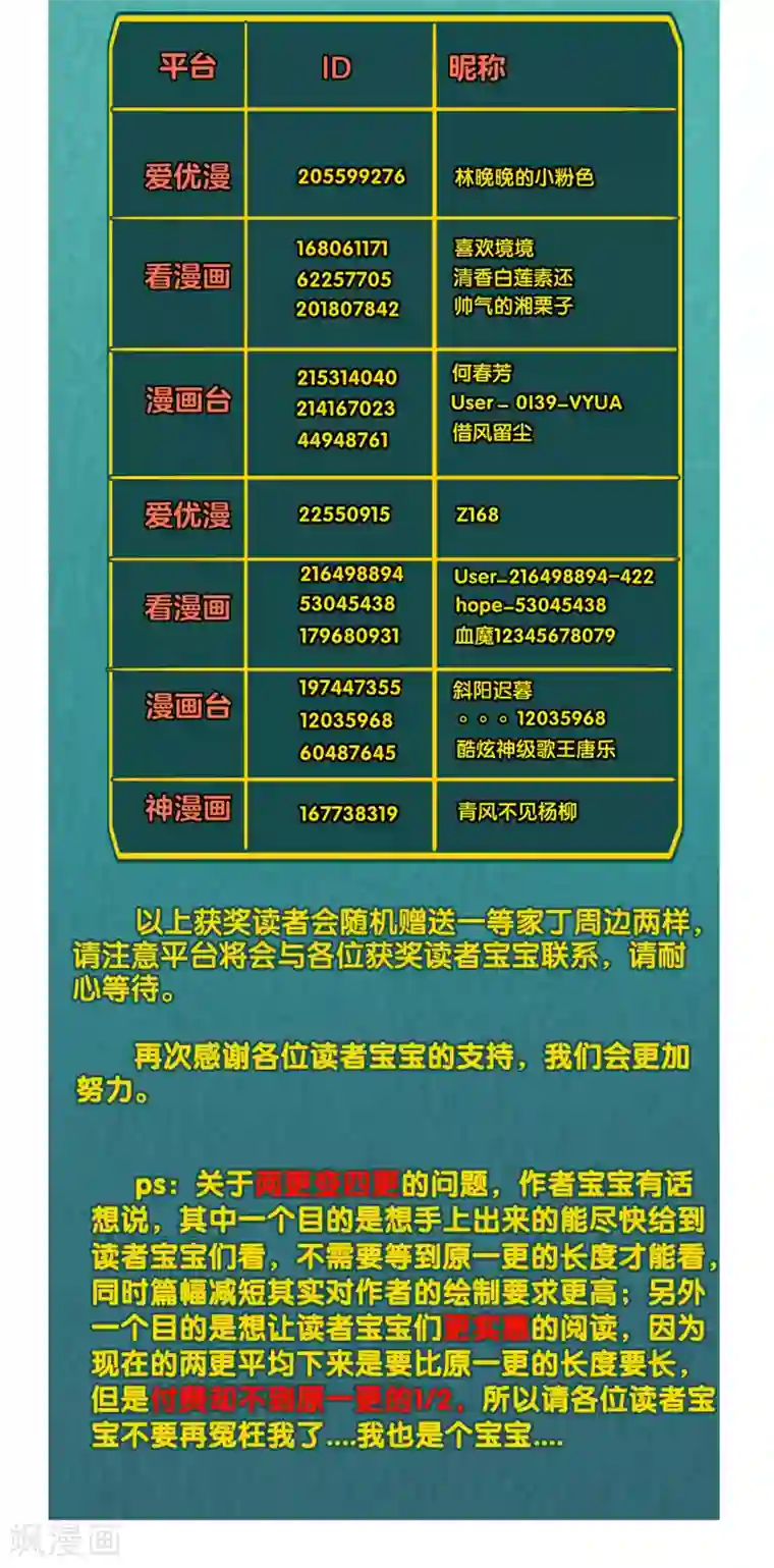 一等家丁打call活动获奖公告