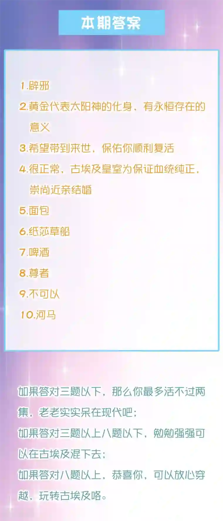 王的第一宠后王的茶会话22 假如你穿越到古埃及，你能活几集？