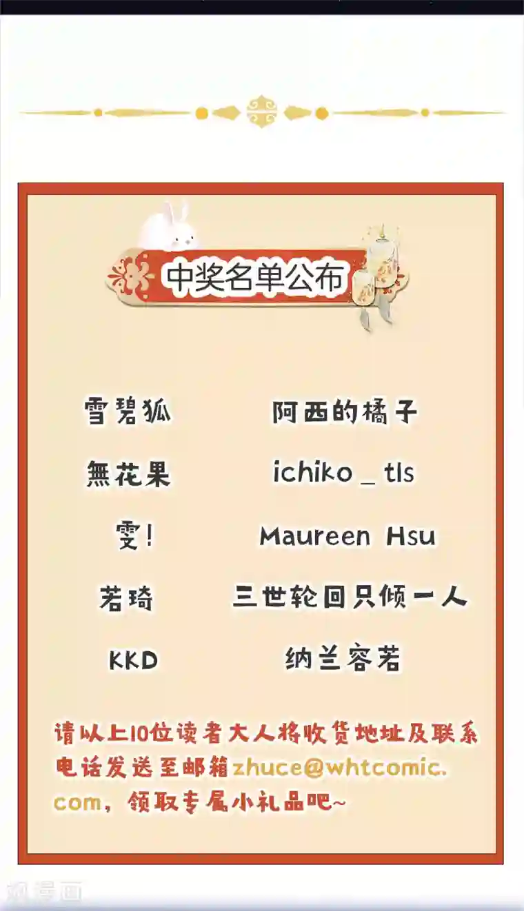 重生豪门之强势归来特别篇中奖公布