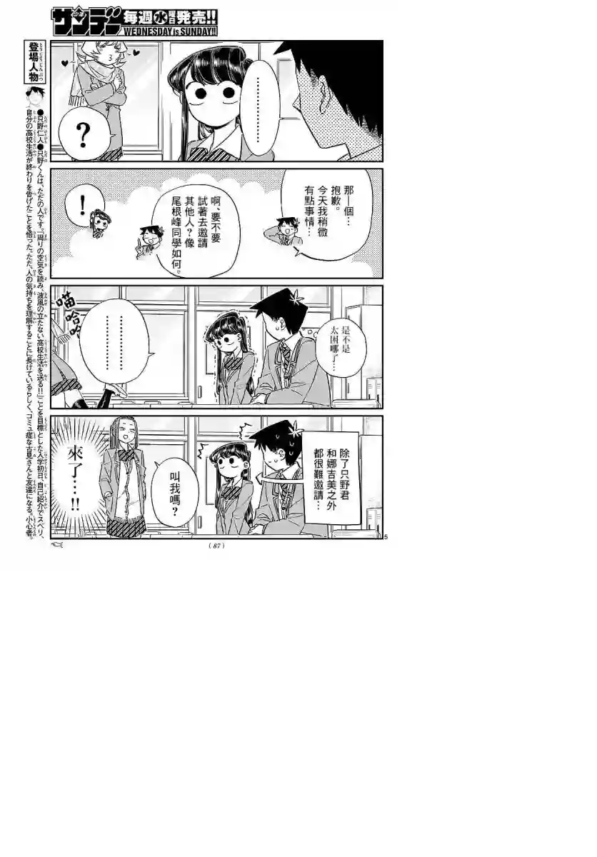 古见同学有交流障碍症第81话 猫咪咖啡厅