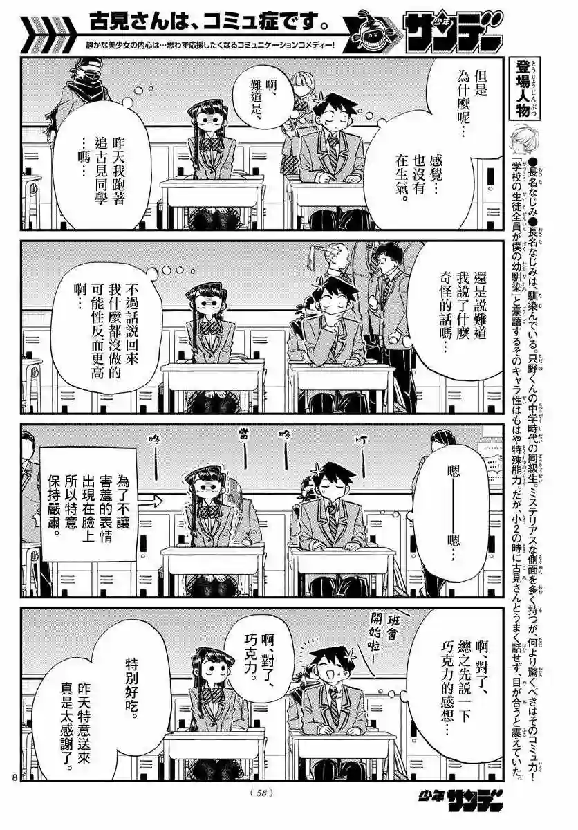 古见同学有交流障碍症第119话 是情人节之后。