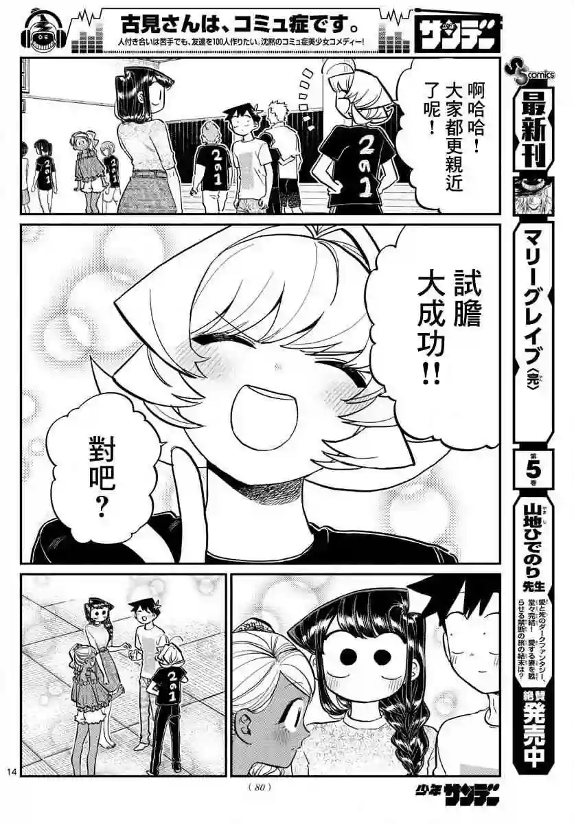 古见同学有交流障碍症第189话 试胆大会之后。