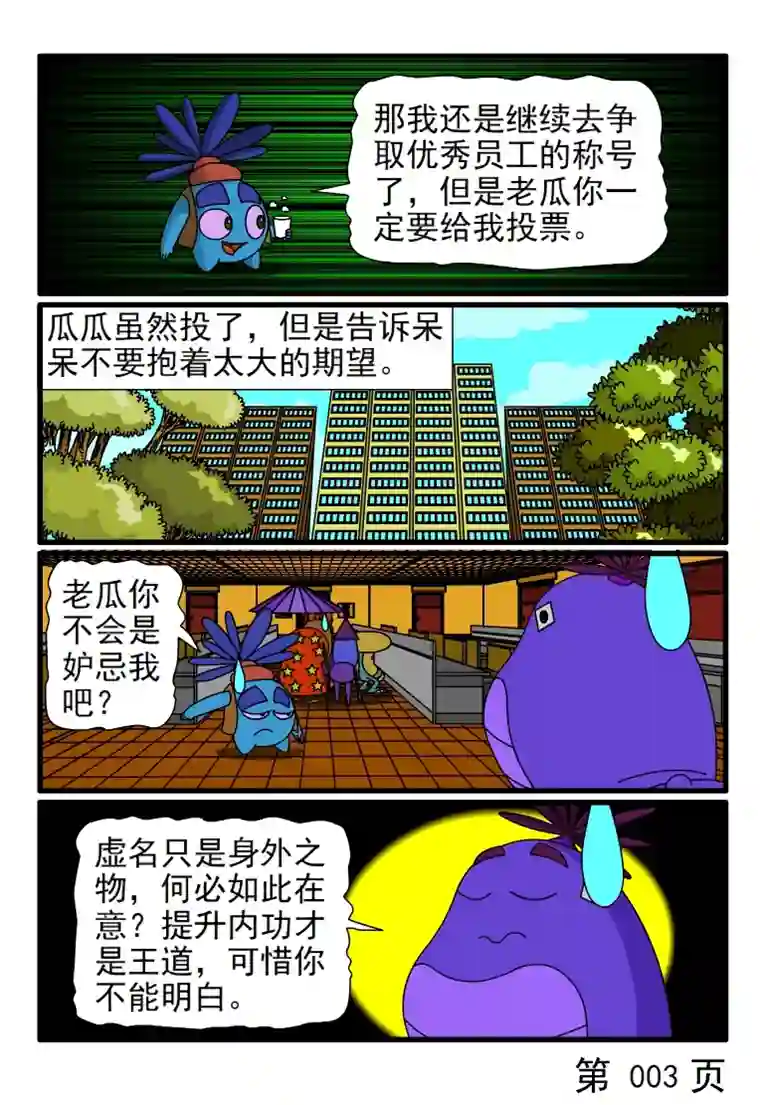 呆呆和瓜瓜优秀员工竞选