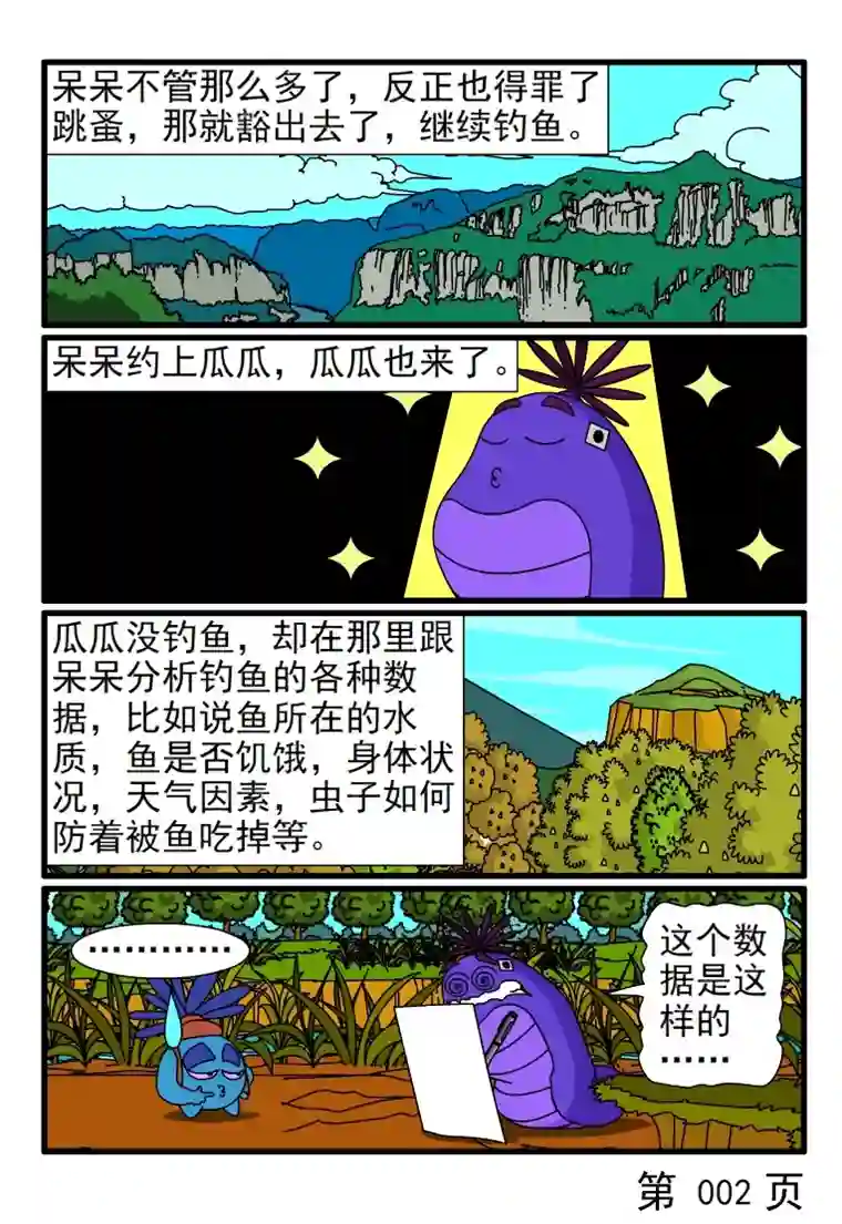 呆呆和瓜瓜呆呆钓鱼