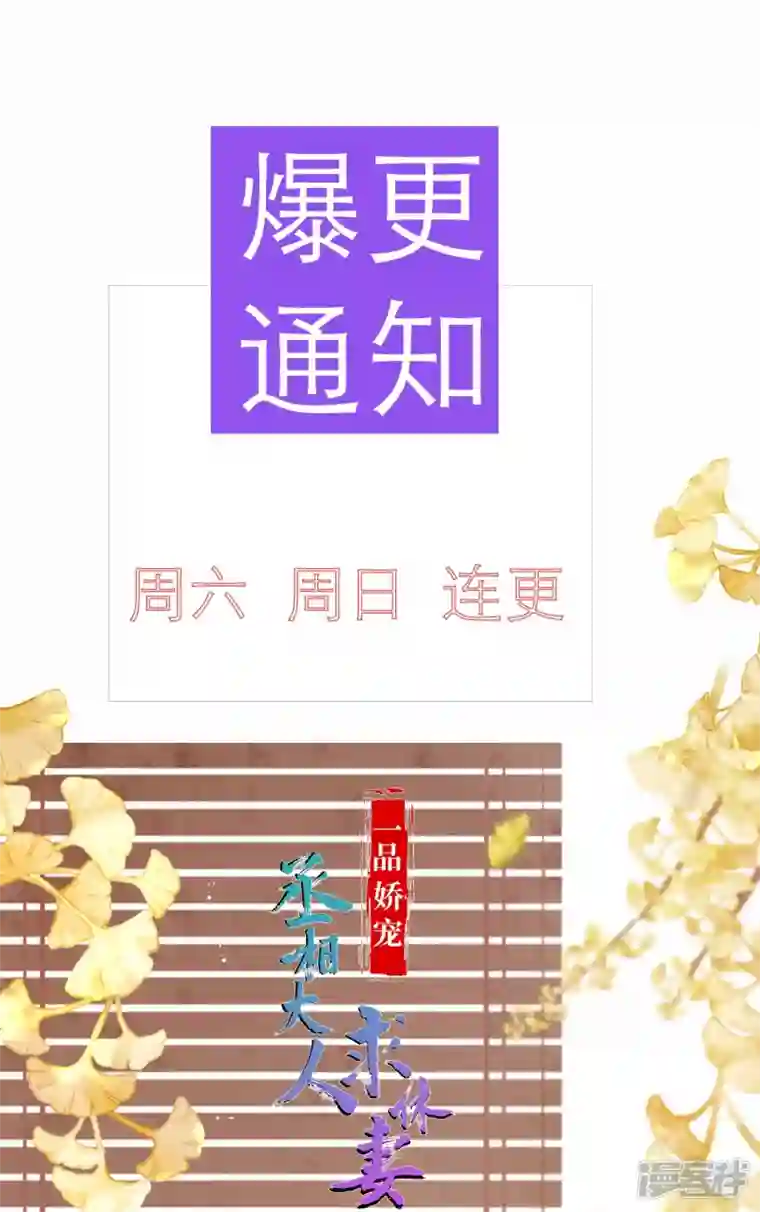 丞相大人求休妻爆更通知