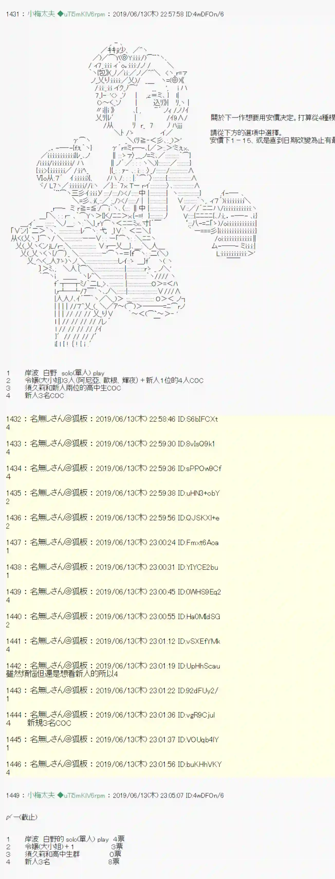 安价／安科决定的克苏鲁神话TRPG情欲之槛 战后处理