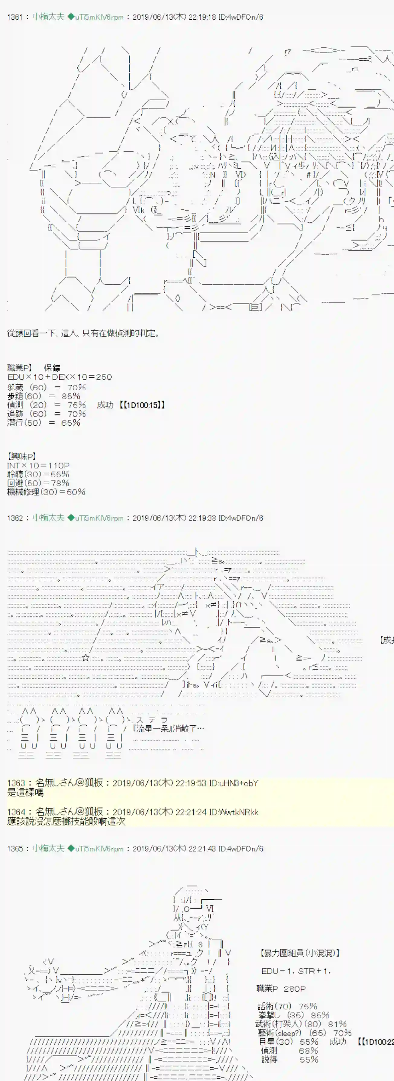 安价／安科决定的克苏鲁神话TRPG情欲之槛 战后处理