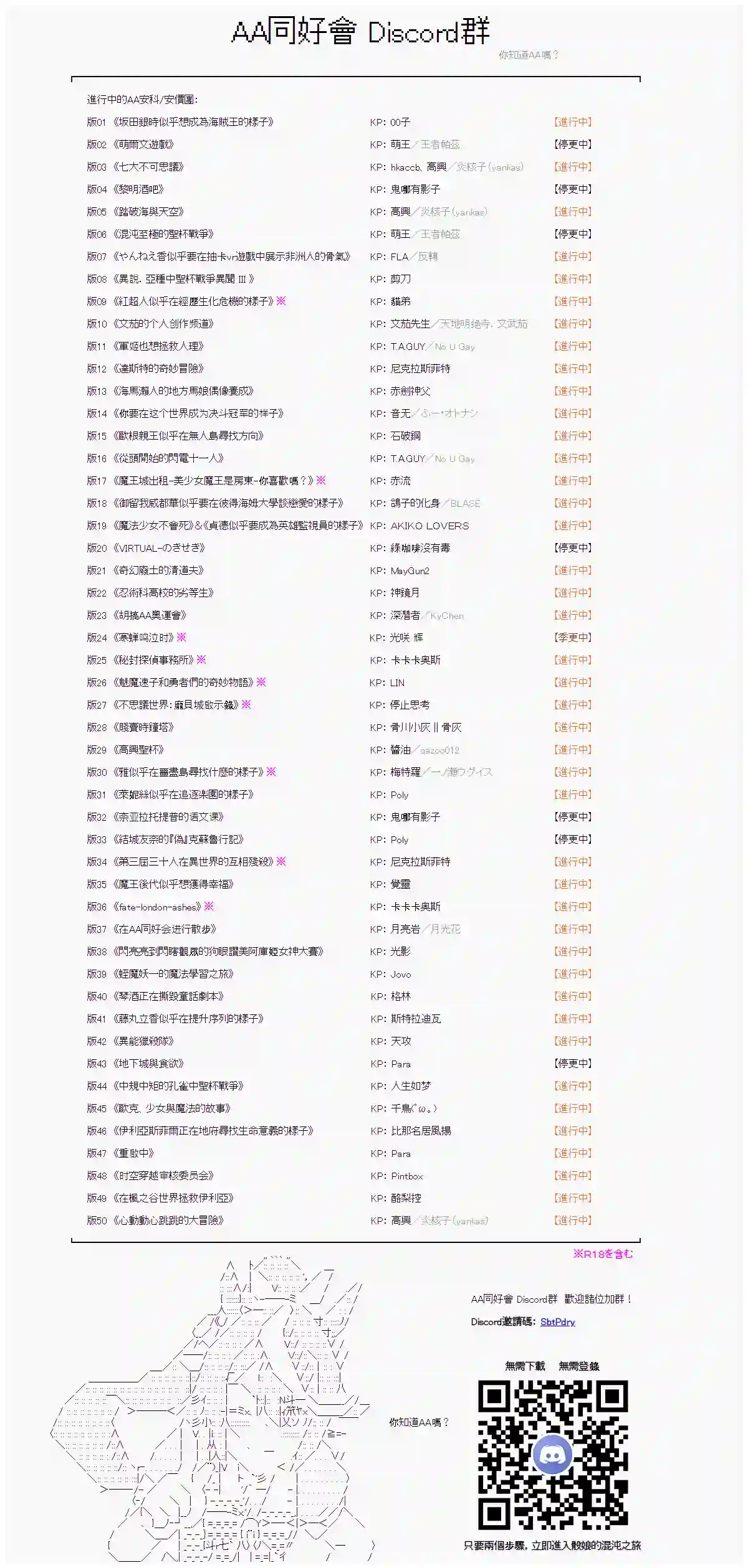 安价／安科决定的克苏鲁神话TRPG幻月环 战后处理