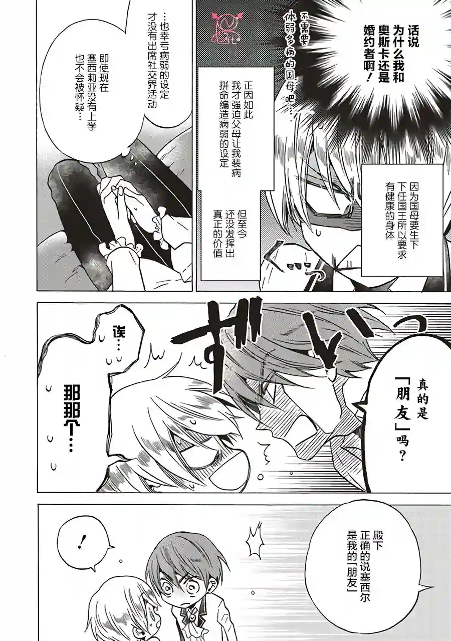 恶役千金、塞西莉亚•希尔维因为不想去死于是决定女扮男装。第3.1话