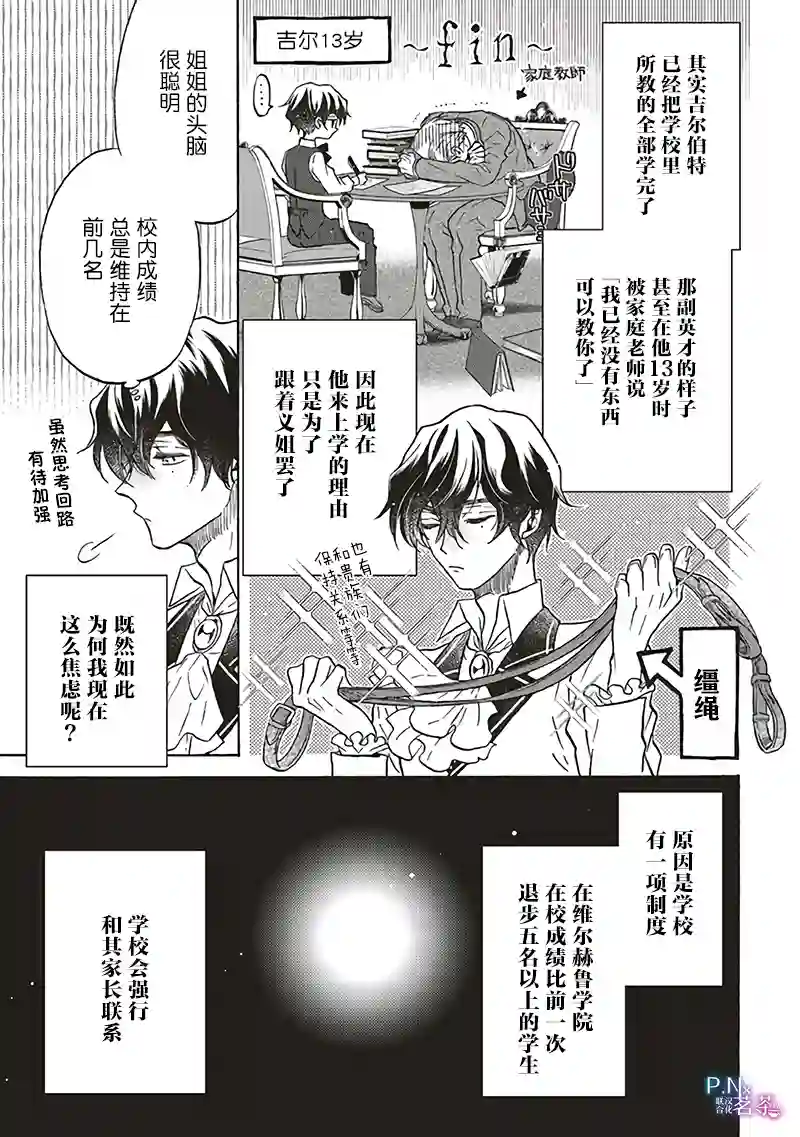 恶役千金、塞西莉亚•希尔维因为不想去死于是决定女扮男装。第8.1话