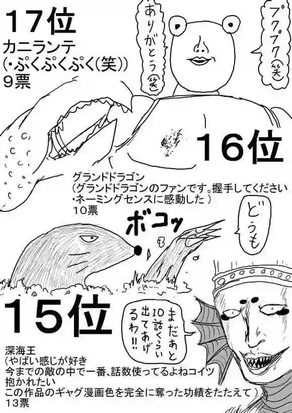 一拳超人原作人气投票←