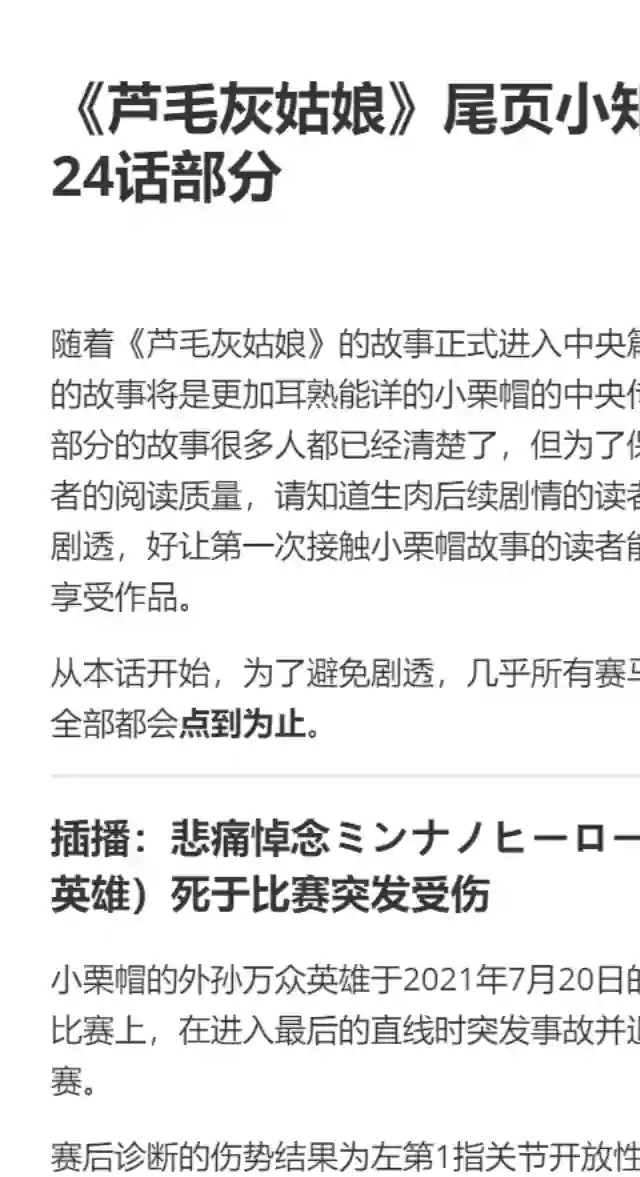 赛马娘：芦毛灰姑娘第24话