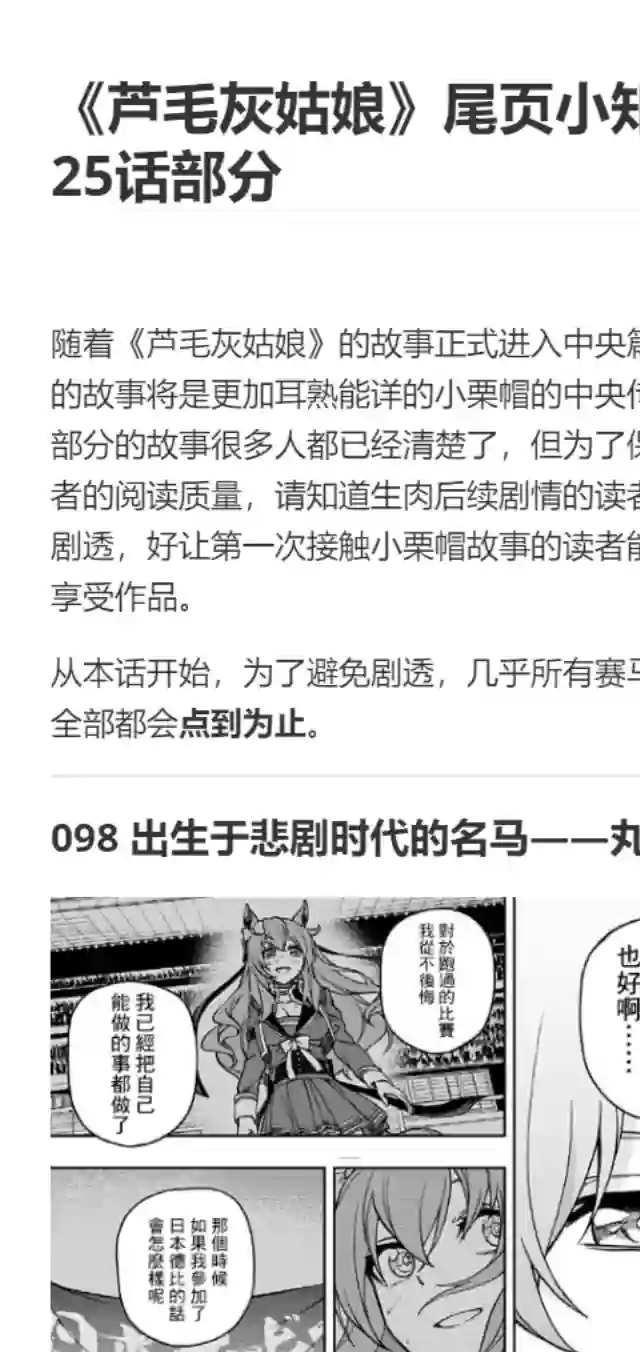 赛马娘：芦毛灰姑娘第25话