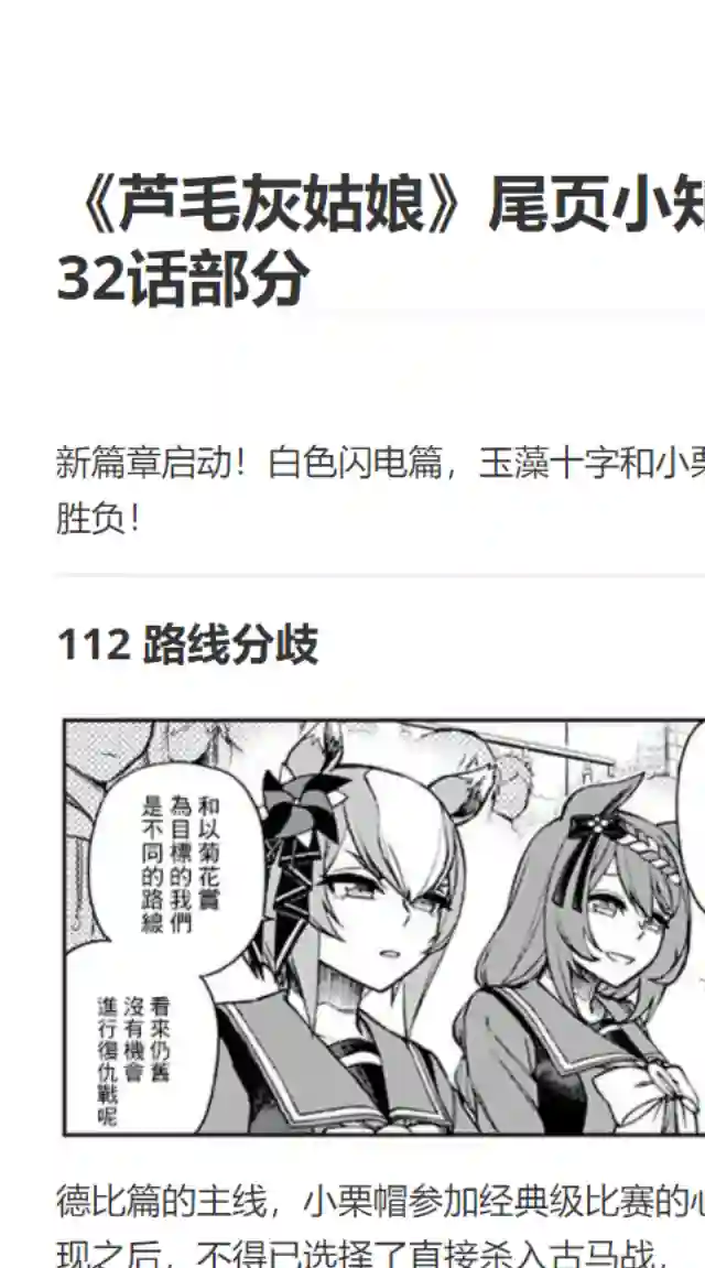 赛马娘：芦毛灰姑娘第32话