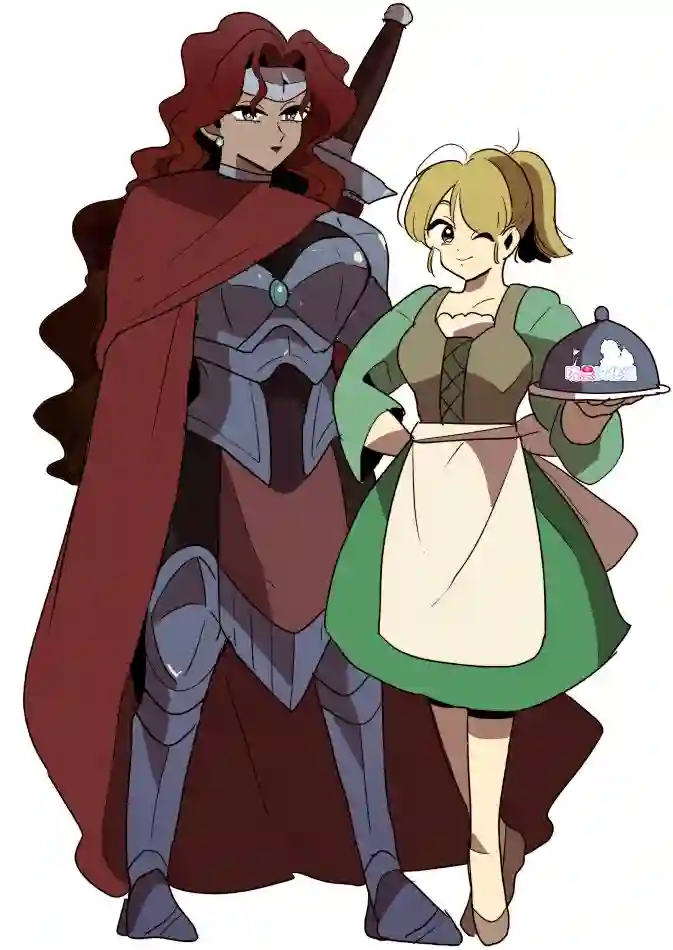 年岁差百合漫画集女战士和女侍从01