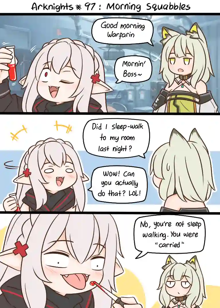 明日方舟的老年博士97 早起的人儿有架吵