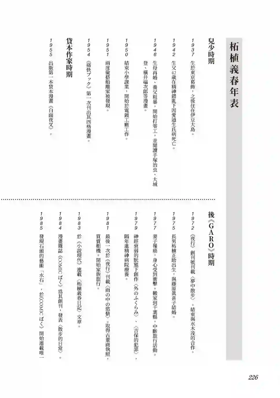 柘植义春漫画集全一卷