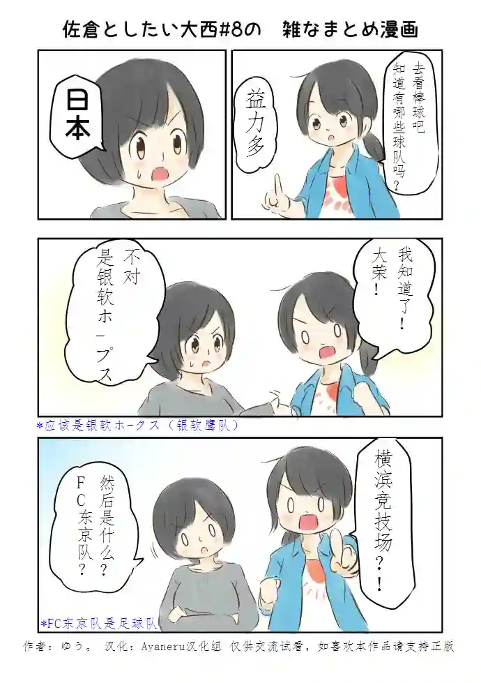 想和佐仓做的大西同人漫画第08话