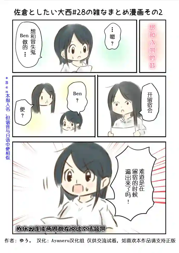 想和佐仓做的大西同人漫画第28话