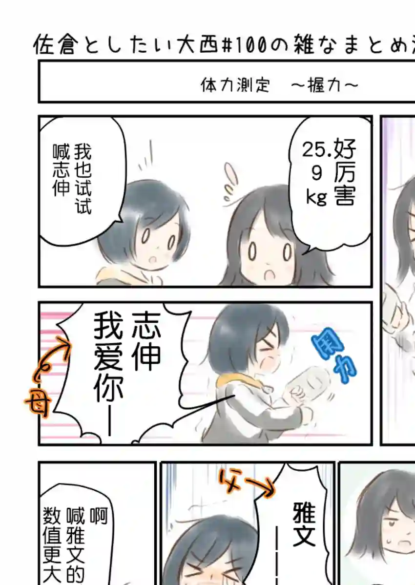 想和佐仓做的大西同人漫画第100话