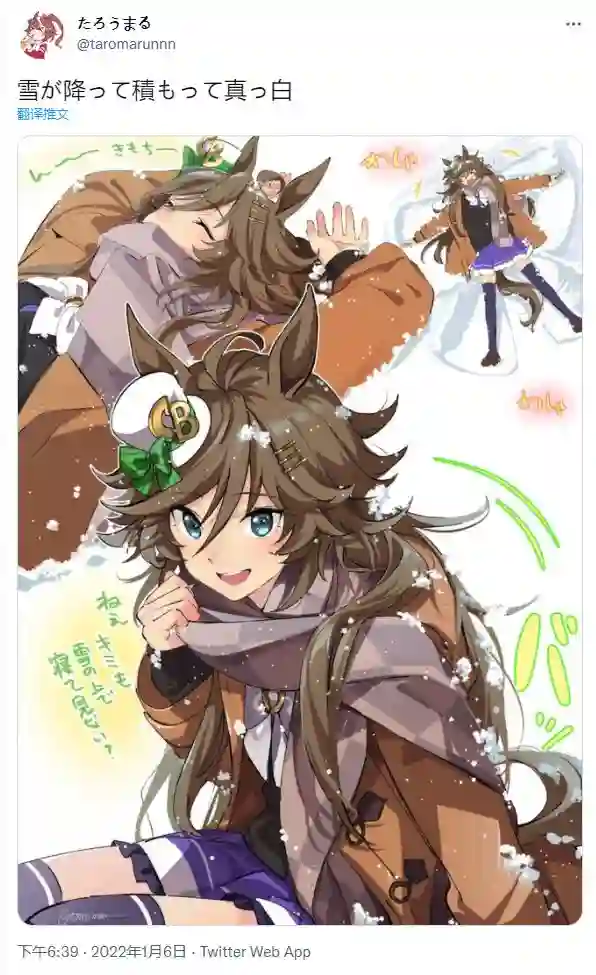 推特赛马娘同人落雪積雪真白雪