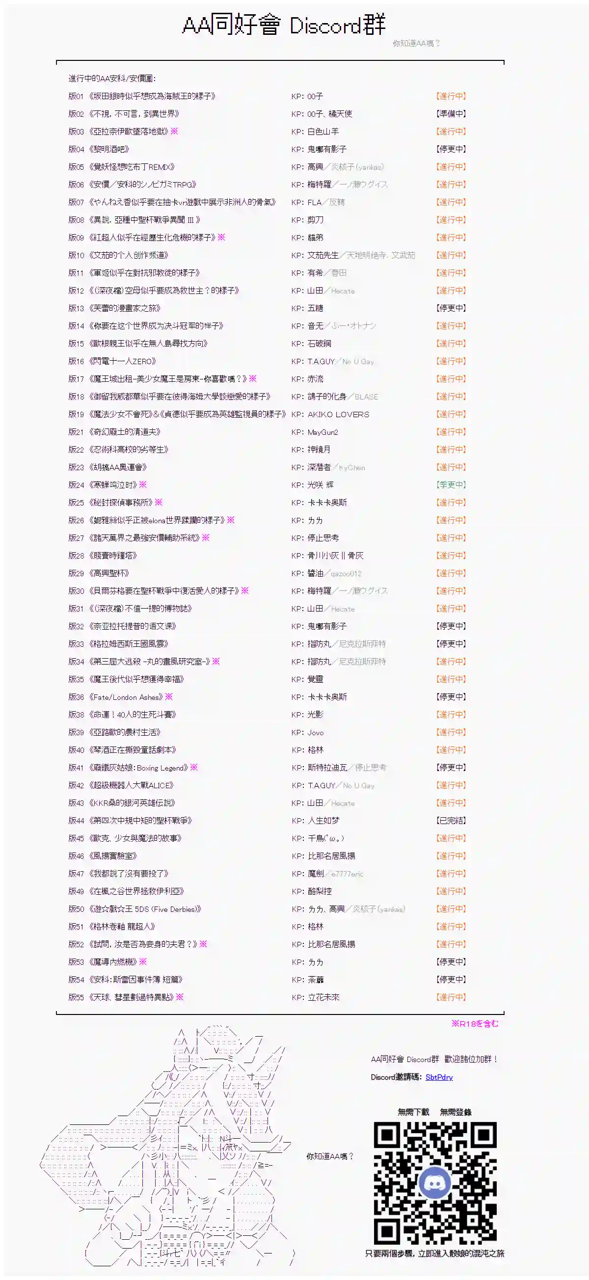 安价／安科决定的克苏鲁神话TRPG奇妙的共斗 04