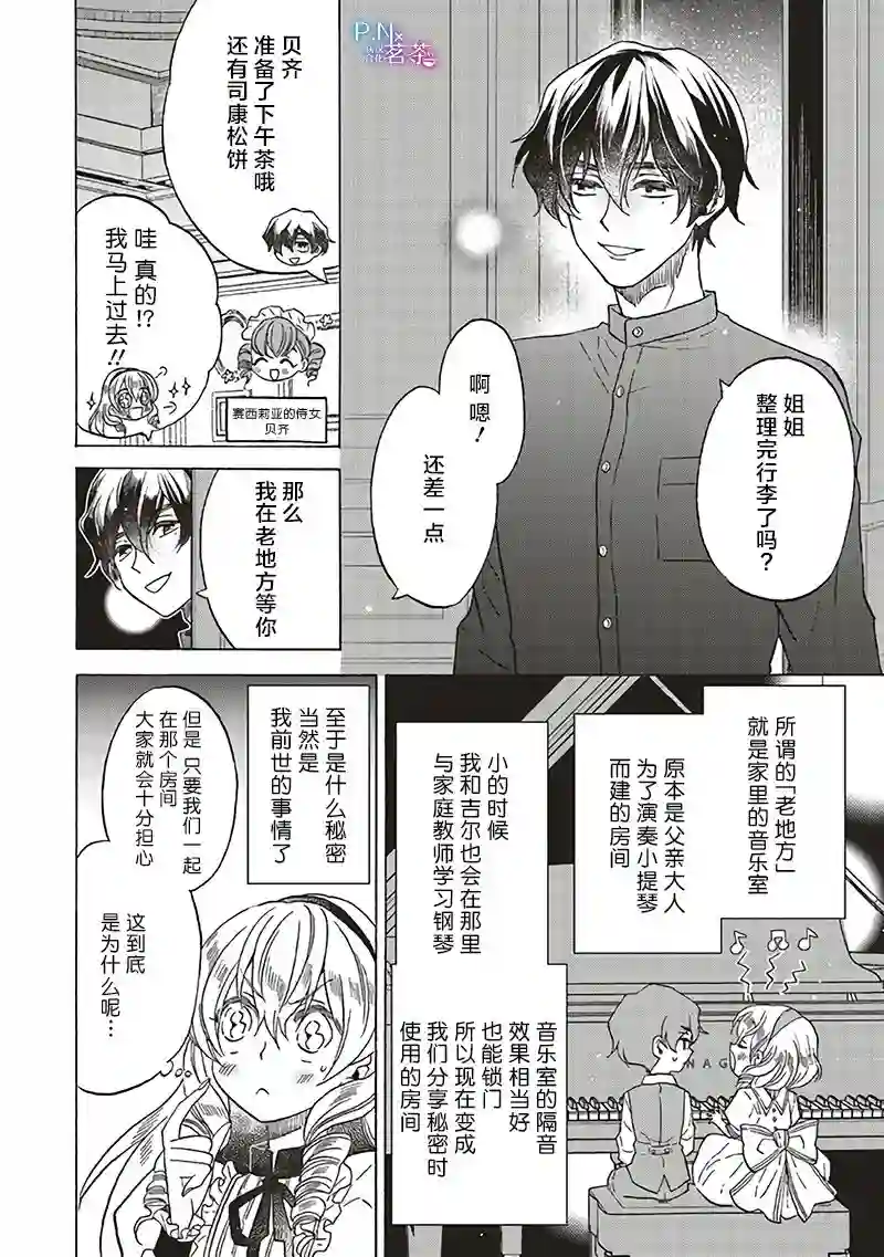 恶役千金、塞西莉亚•希尔维因为不想去死于是决定女扮男装。第14.1话