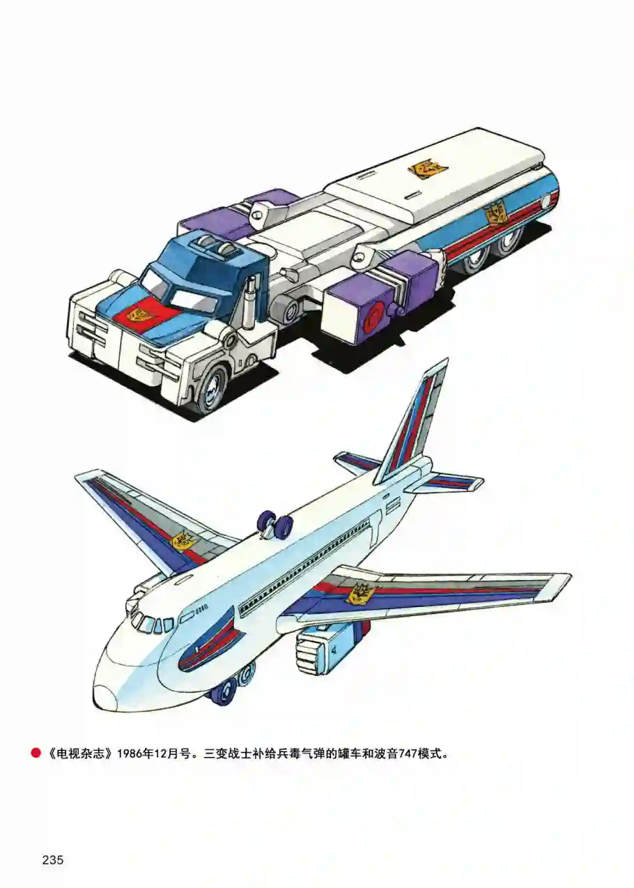 变形金刚日版G1杂志插画《战斗吧！超机械生命体变形金刚：2010》