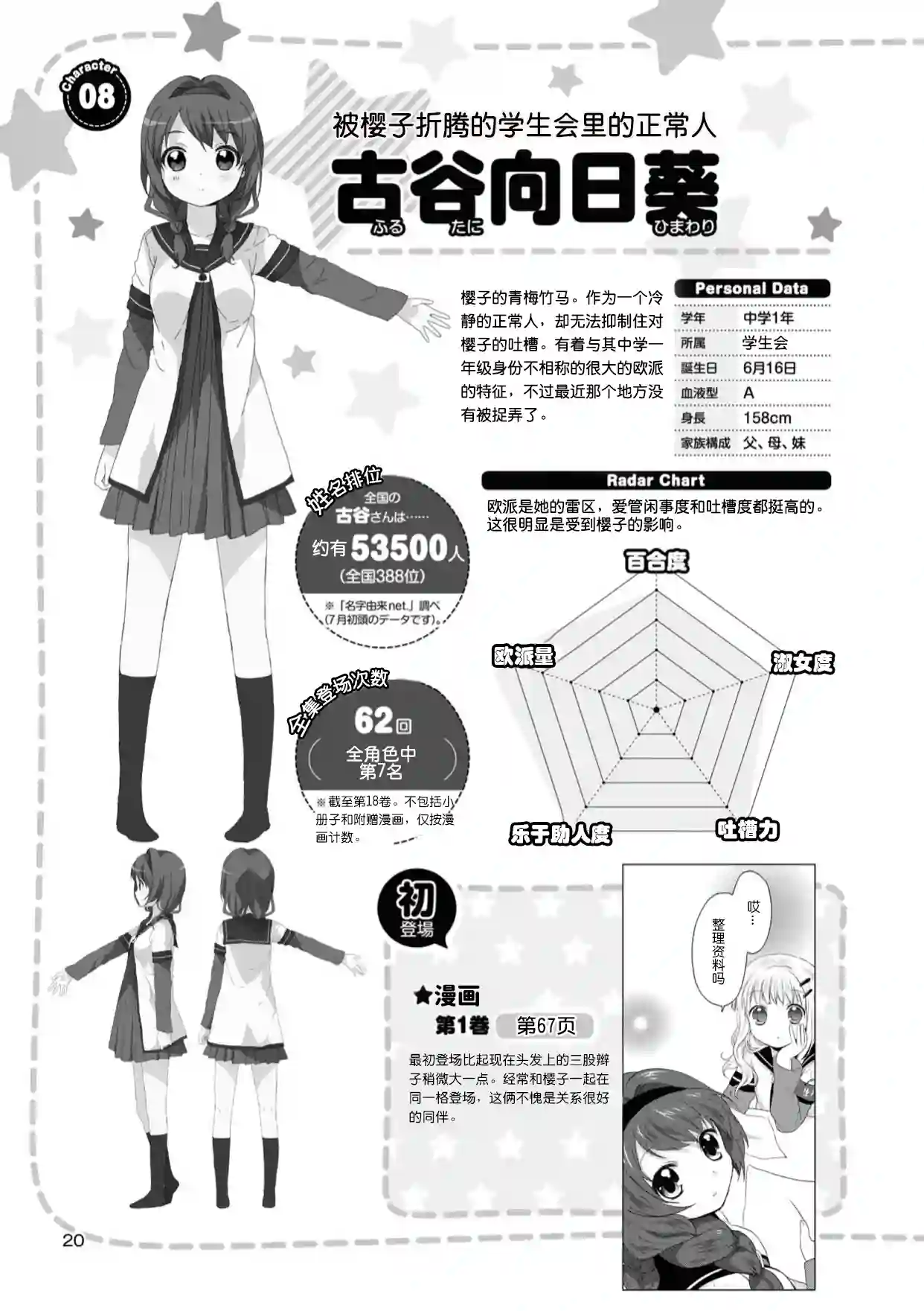 摇曳百合资料集人物篇 樱子 向日葵