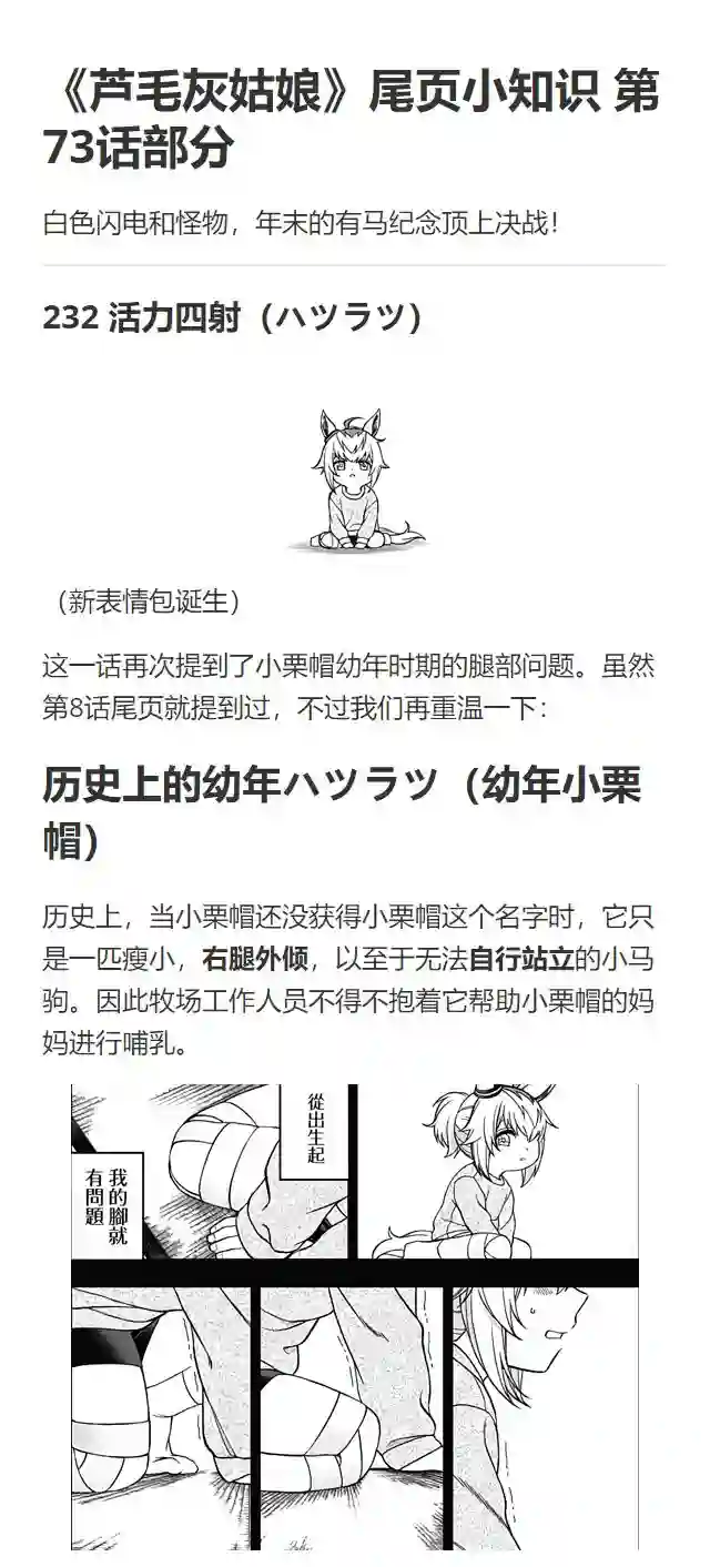 赛马娘：芦毛灰姑娘第73话