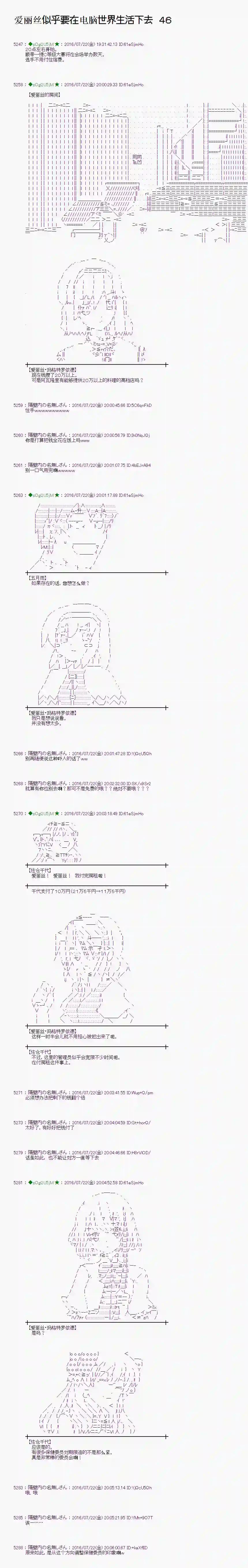 爱丽丝似乎要在电脑世界生活下去第46话