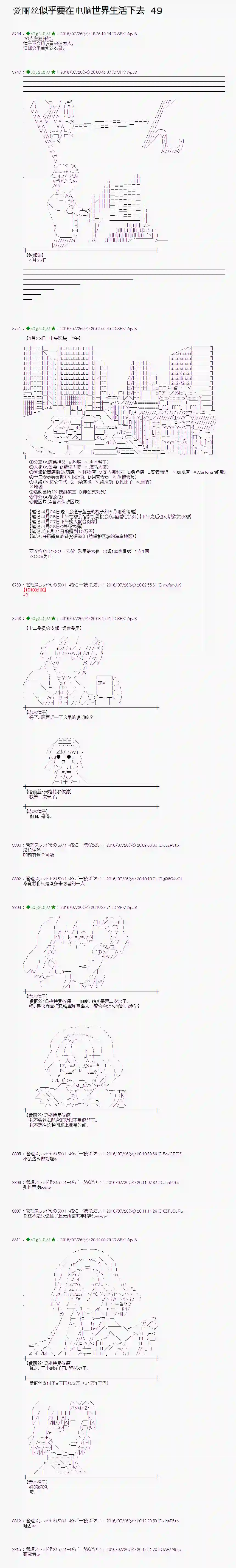 爱丽丝似乎要在电脑世界生活下去第49话