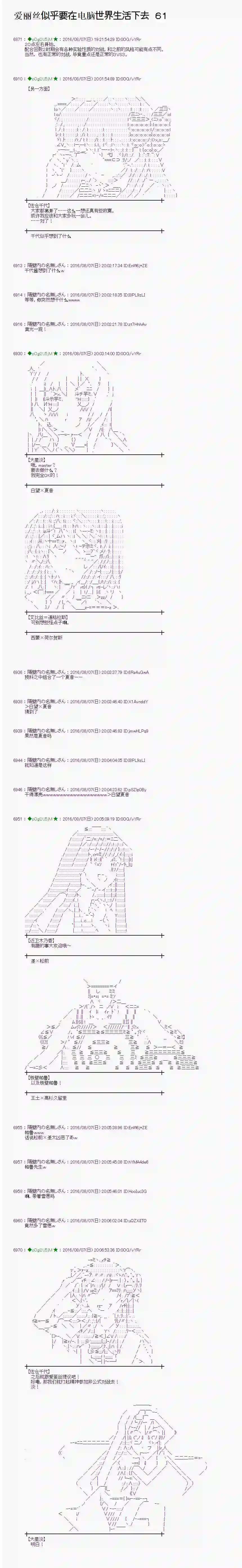 爱丽丝似乎要在电脑世界生活下去第61话