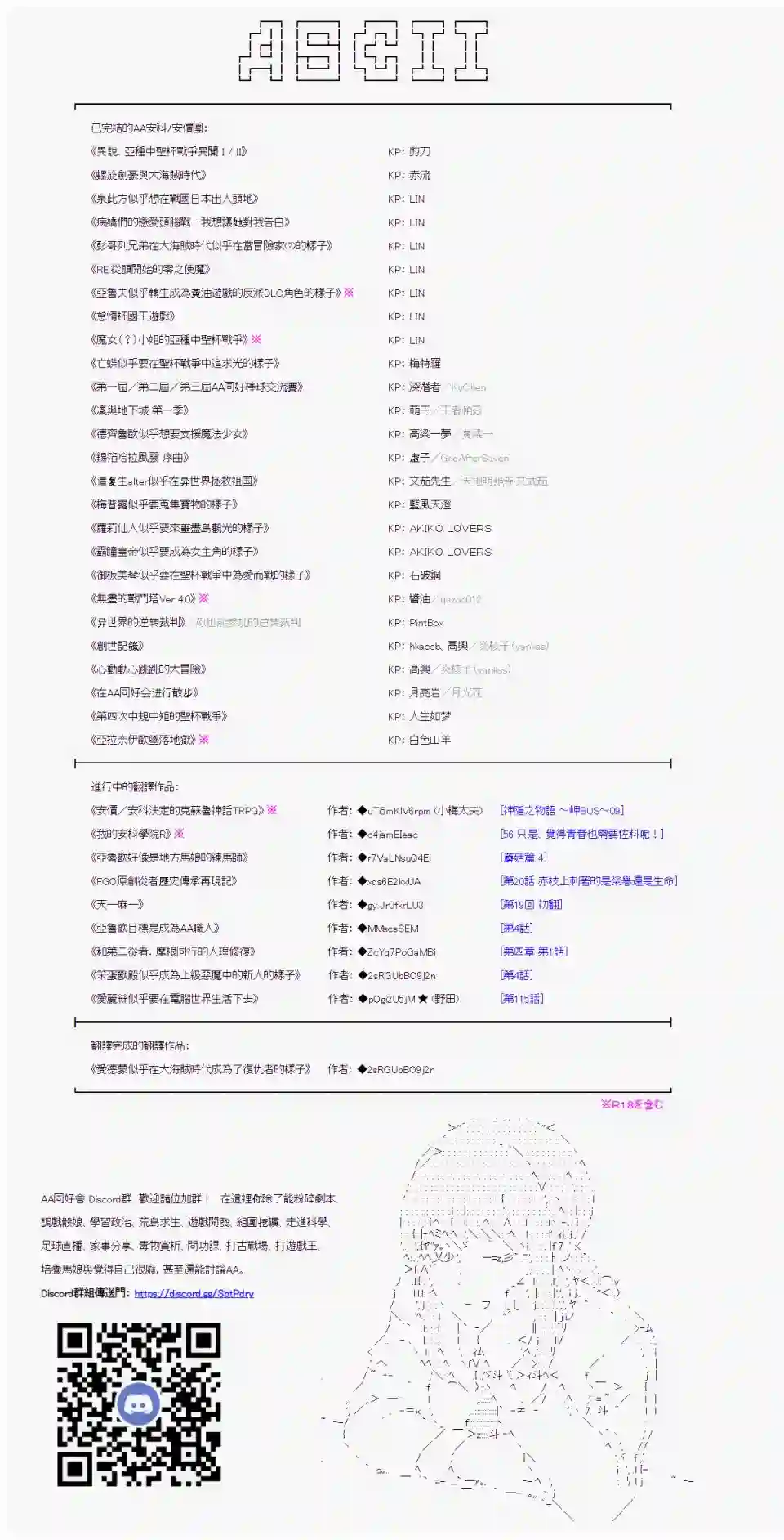 安价／安科决定的克苏鲁神话TRPG雨後丶 03