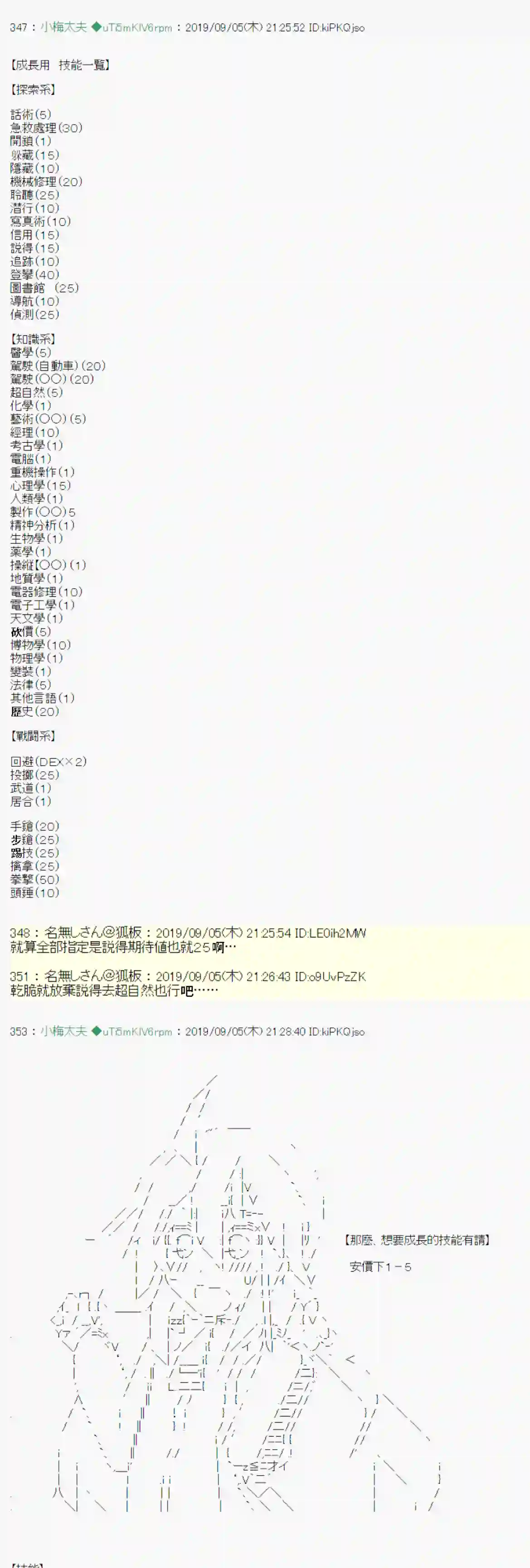 安价／安科决定的克苏鲁神话TRPG雨后丶 战后处理