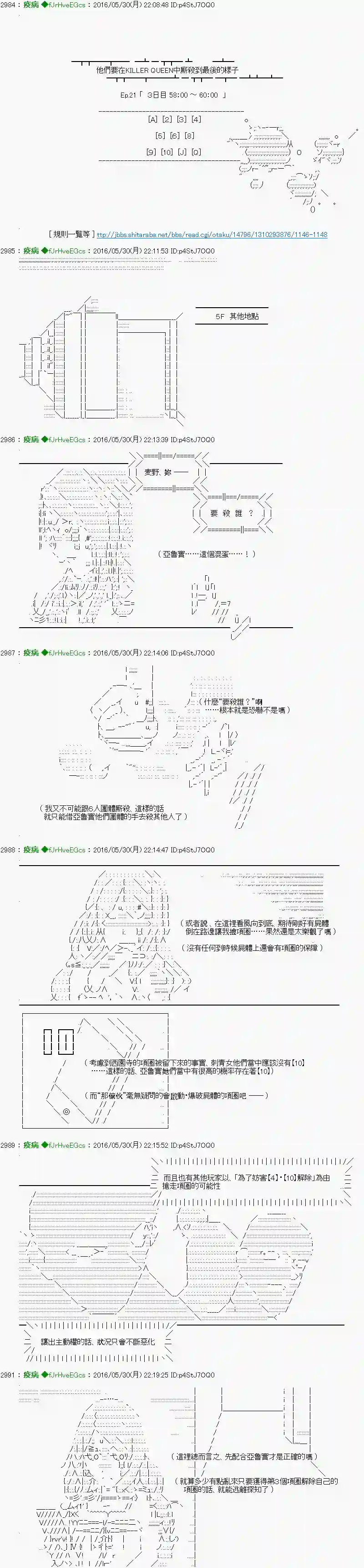 他们要在KILLER QUEEN中厮杀到最后的样子Ep.21 「　３日目 58：00 ～ 60：00　」