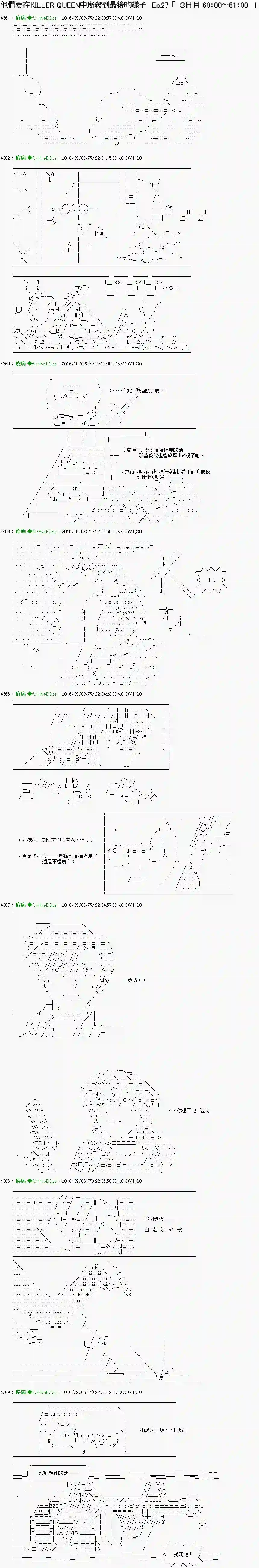 他们要在KILLER QUEEN中厮杀到最后的样子Ep.27 「　３日目 60：00～61：00　」