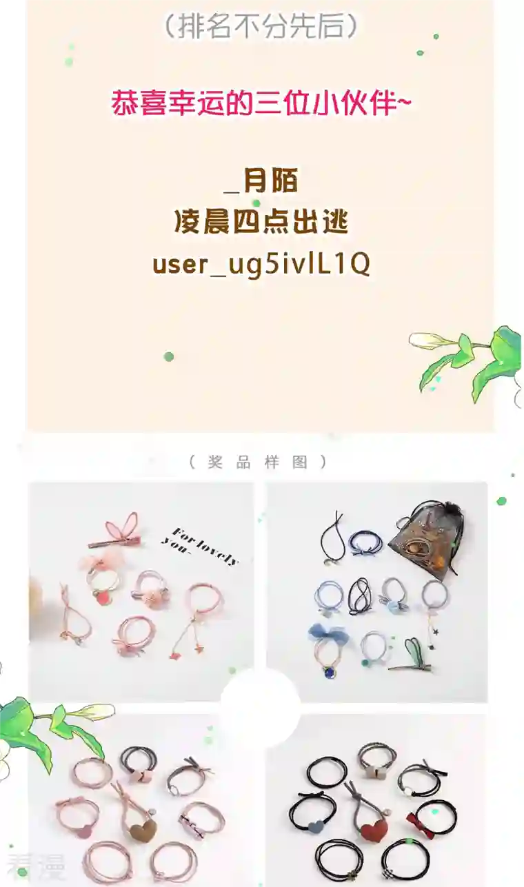 我被总裁黑上了！第28周获奖名单