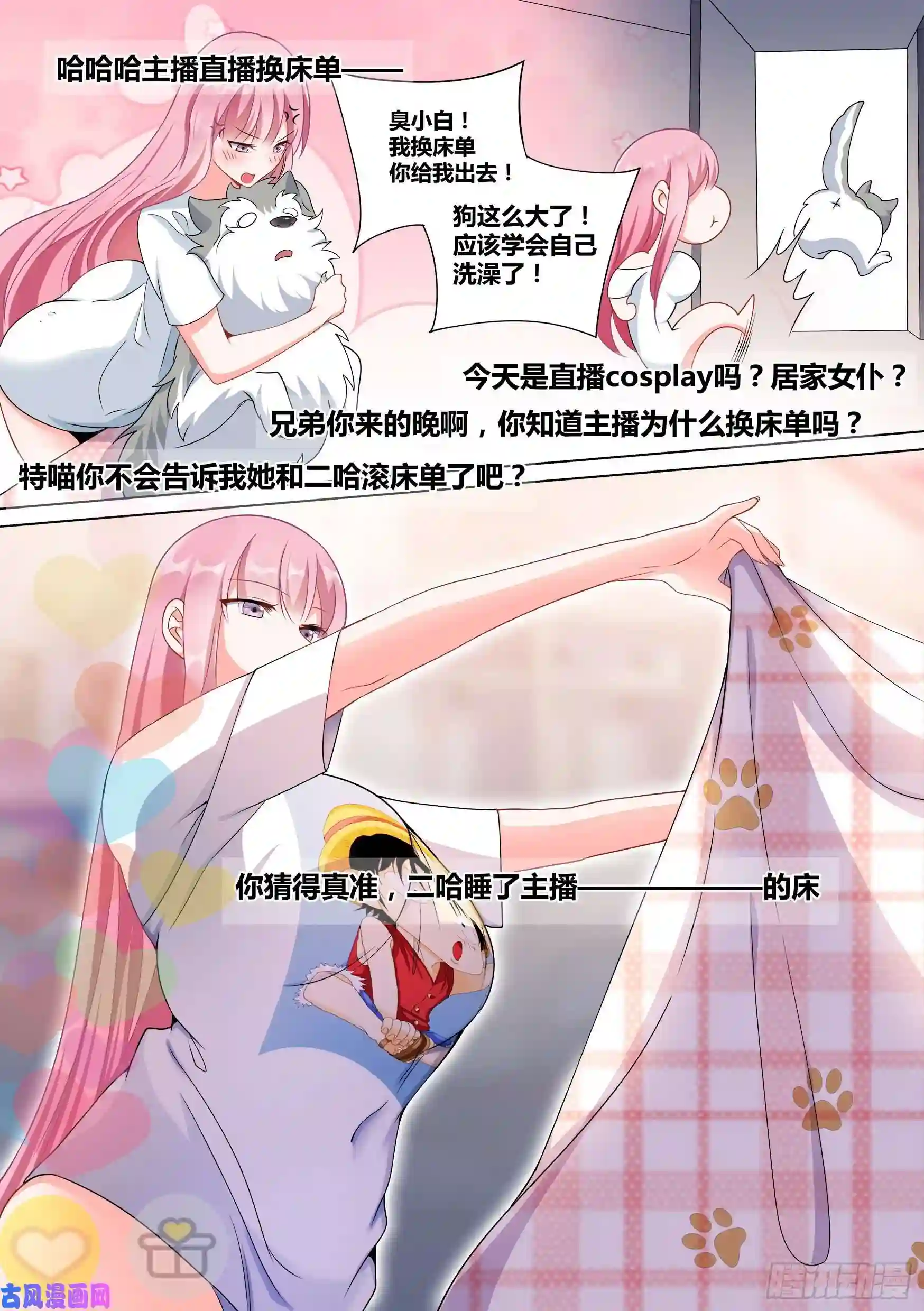 直播：女神家的哈士奇天秀48-爬上婉清的床